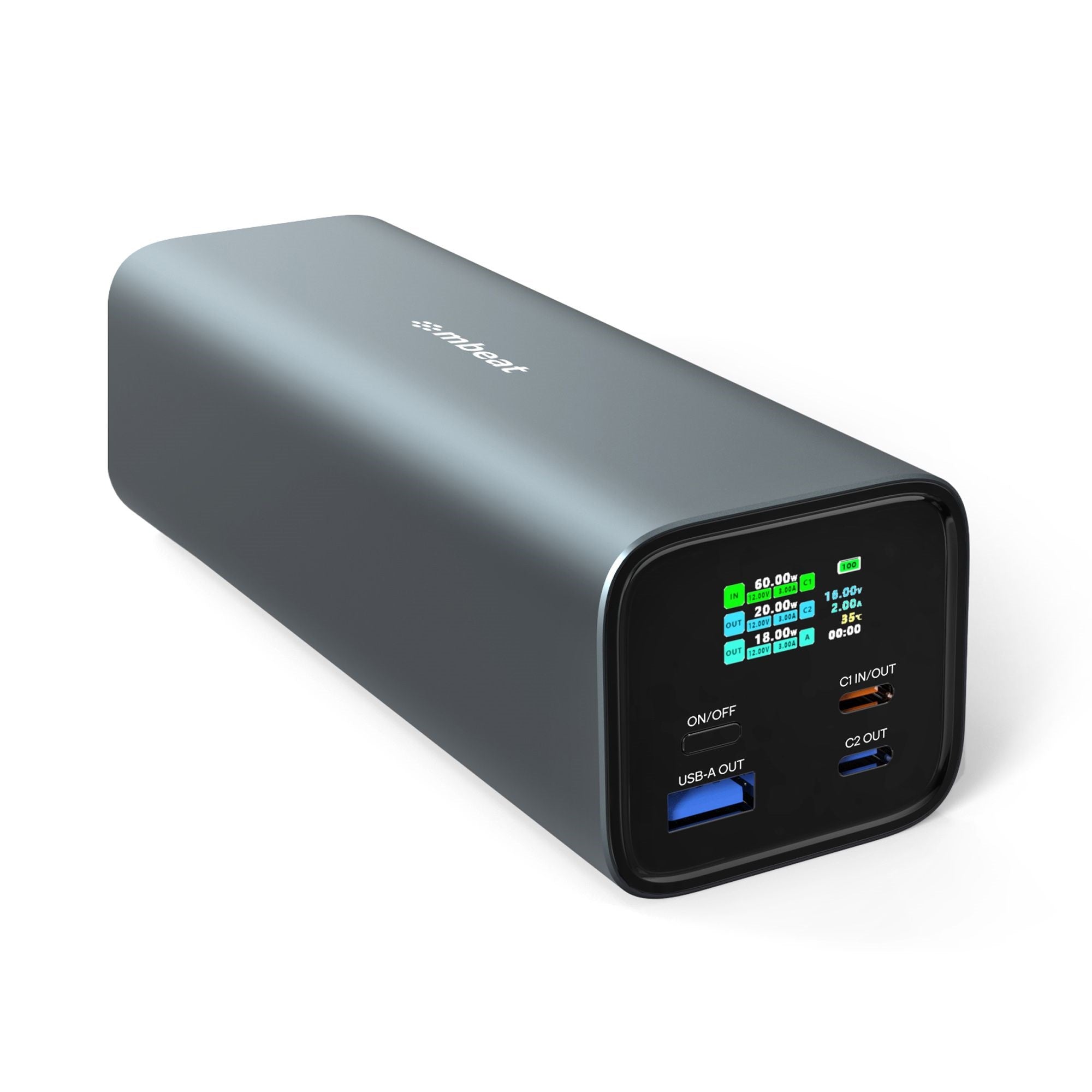 mbeat Gorilla Power 27000mAh USB-C PD 140W Power Bank for Laptop/Tablet/Smartphone Turbocharged Charging Product Weight: 600g mbeat Gorilla Power 27000mAh USB-C PD 140W Power Bank for Laptop/Tablet/Smartphone Turbocharged Charging Product Weight: 600g